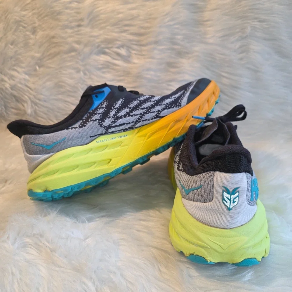 Men's Trail Running Shoes HOKA One One Speedgoat 5 Size 10D Black BEPR